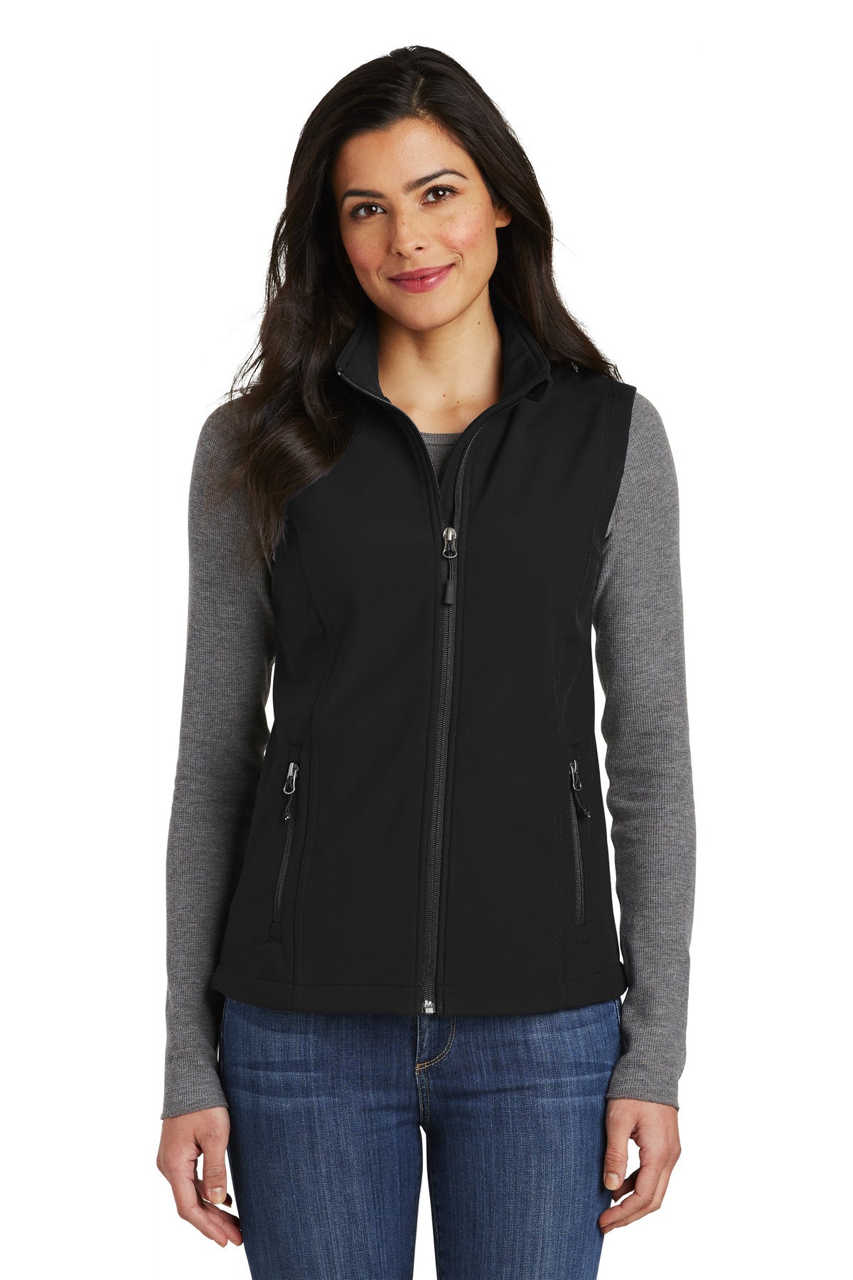 L325 Black Port Authority Ladies Core Soft Shell Vest Jet
